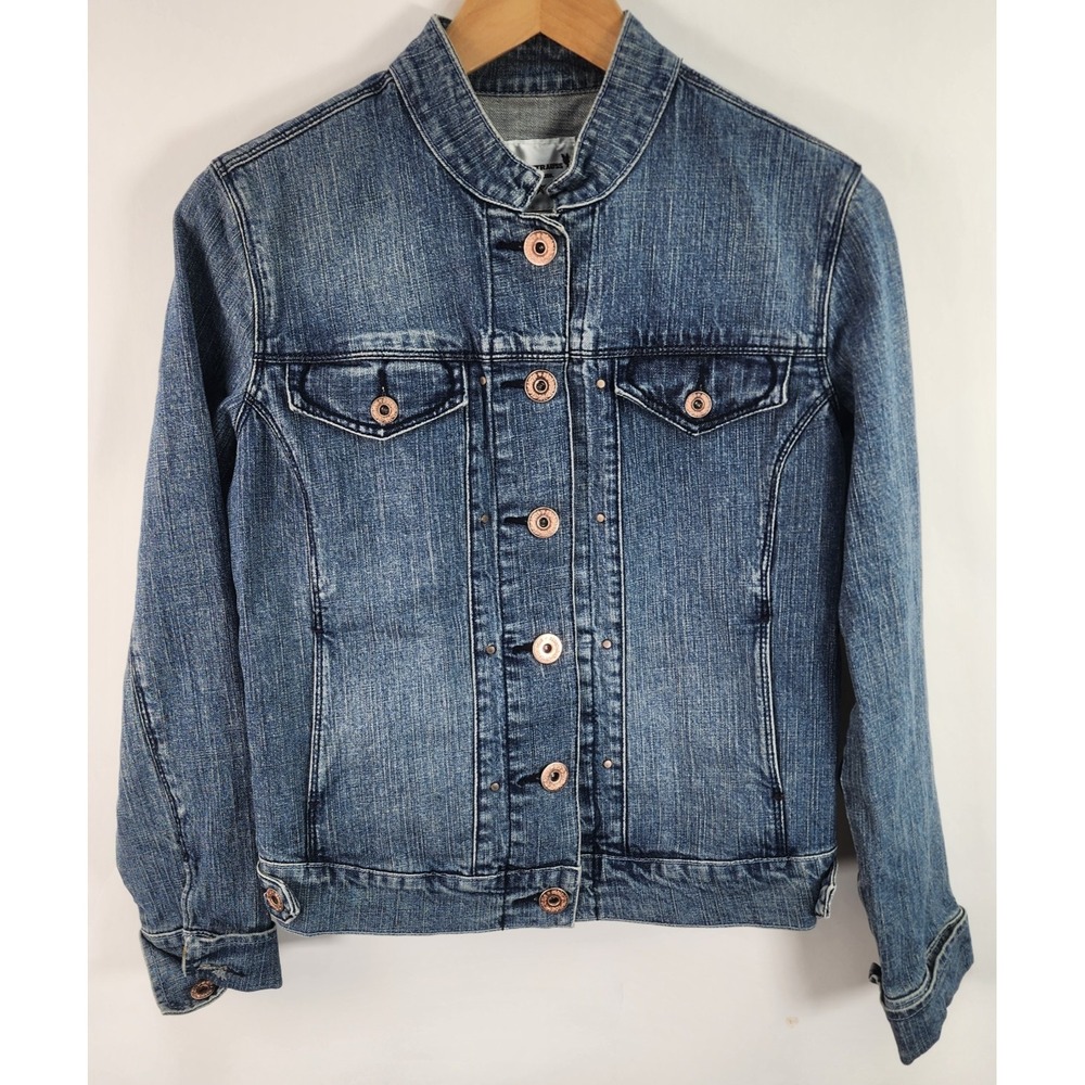 Levi's Strauss Signature Jean Jacket Women's M Copper Buttons Blue Denim
